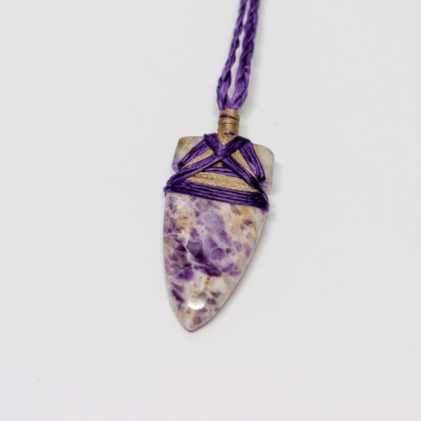 Purple Jade Toki Necklace - Aquarius Stones