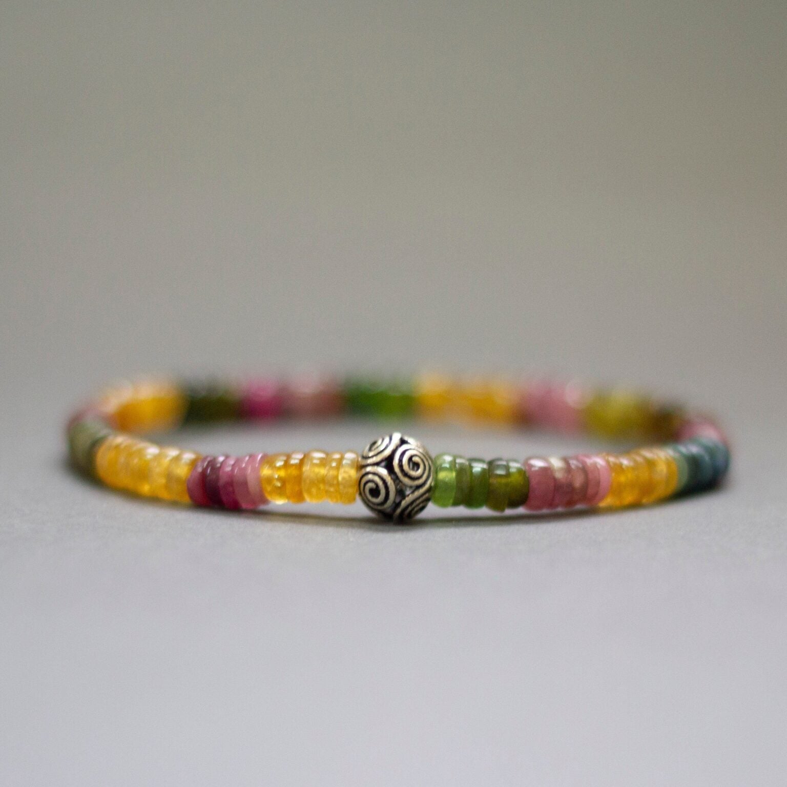 Multicolor Tourmaline Bracelet – 6mm - Aquarius Stones