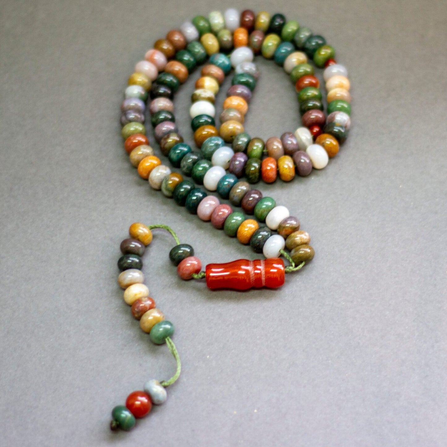 Moss Agate Rosary (100 beads) grade A - Aquarius Stones