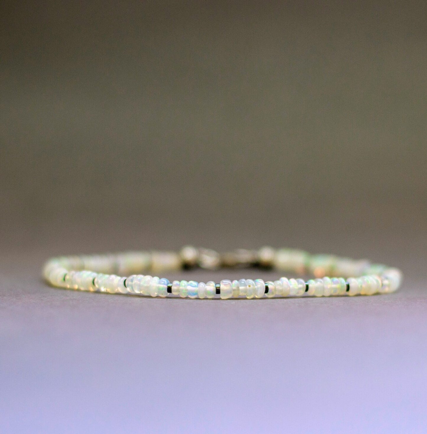 Opal Bracelet 4mm – Pulse Collection - Aquarius Stones