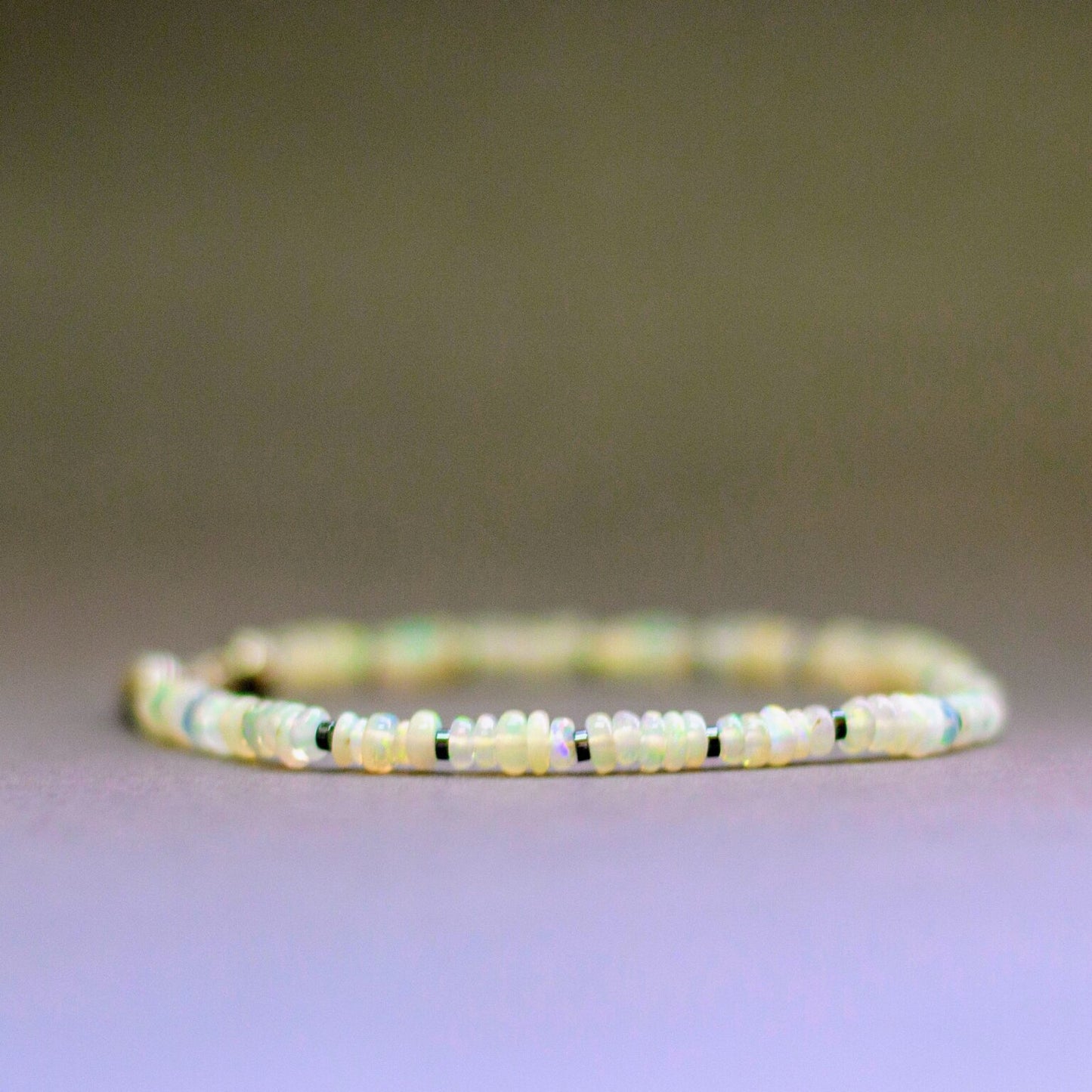 Opal Bracelet 4mm – Pulse Collection - Aquarius Stones