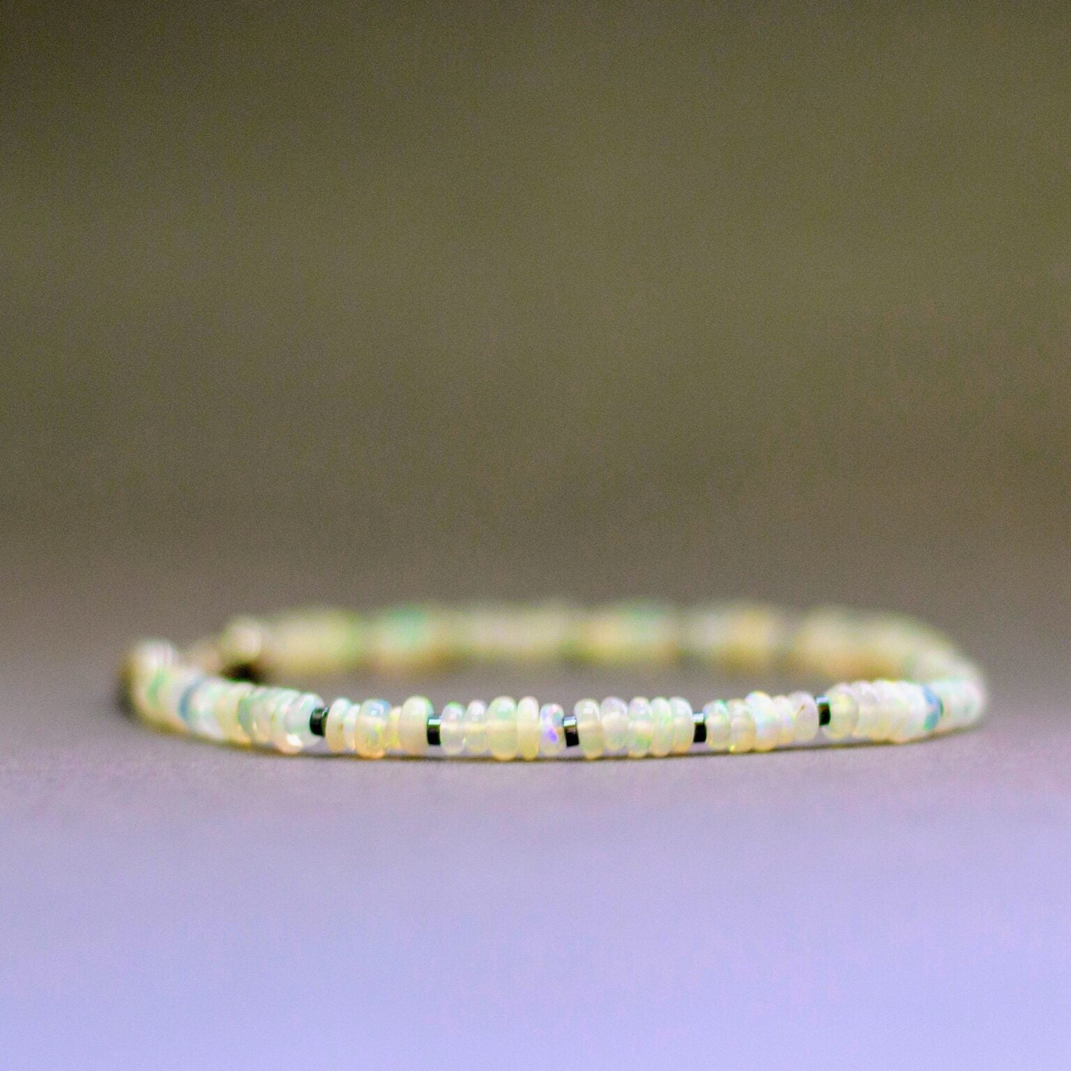 Opal Bracelet 4mm – Pulse Collection - Aquarius Stones