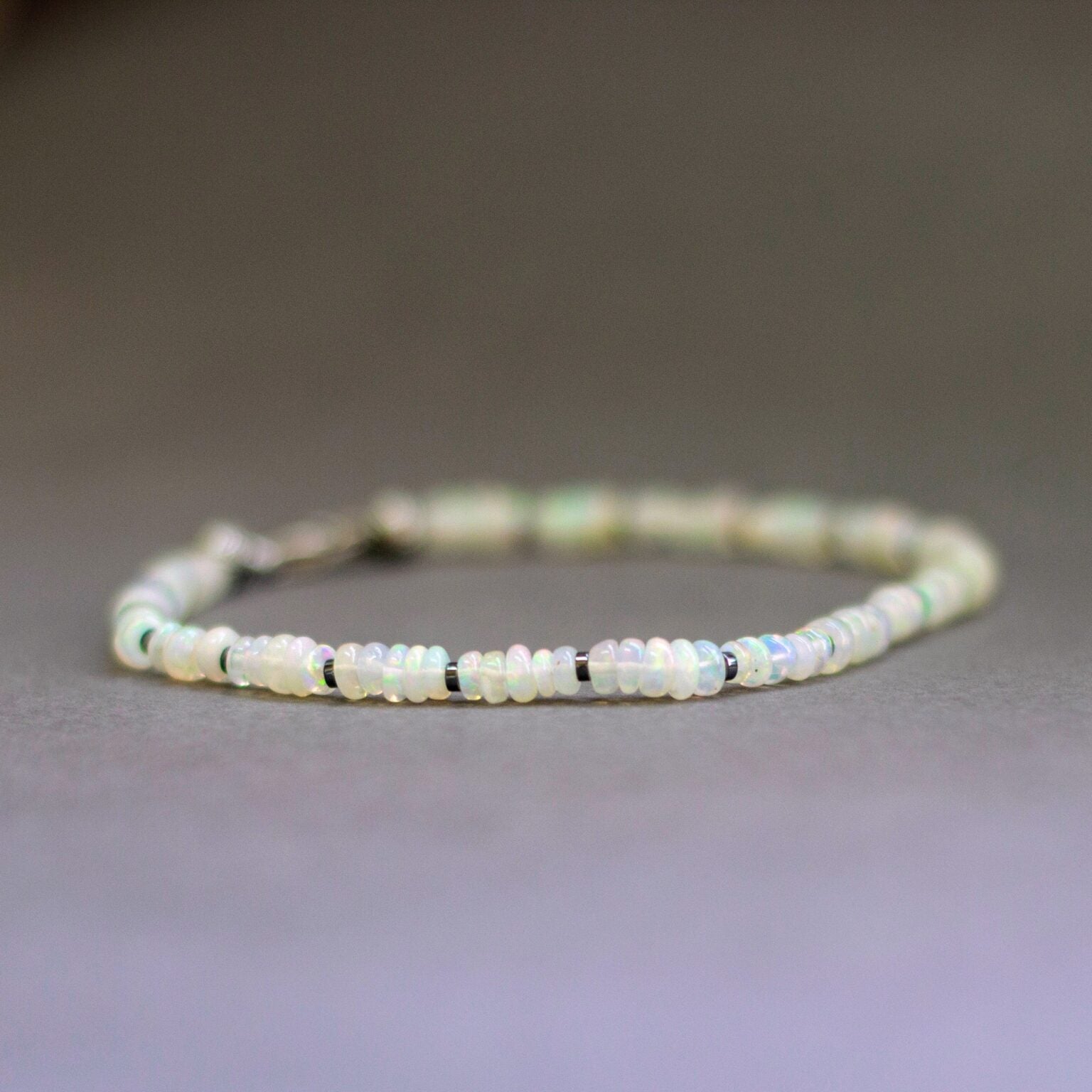 Opal Bracelet 4mm – Pulse Collection - Aquarius Stones