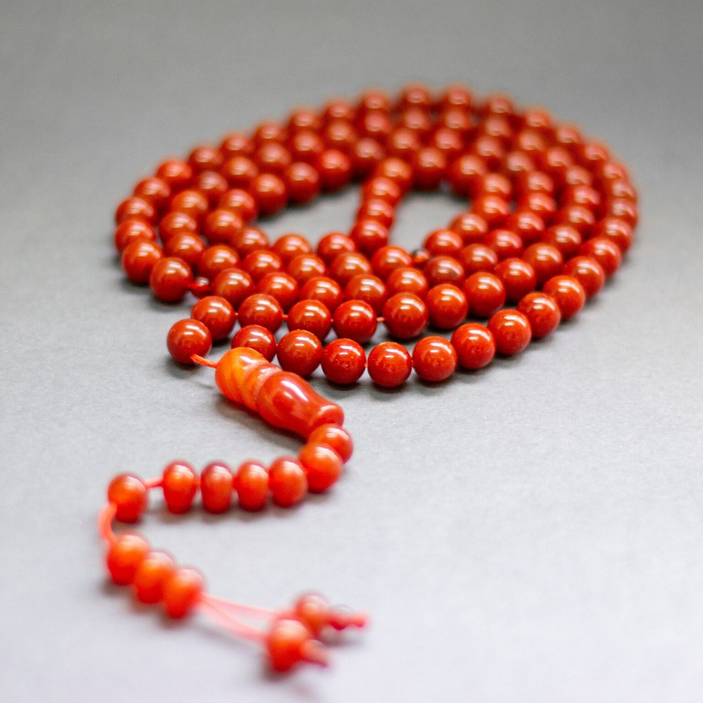 Carnelian Rosary 100 – 8mm (opaque) - Aquarius Stones