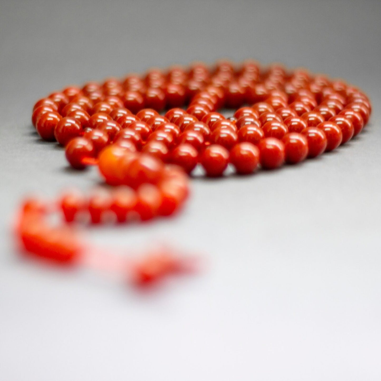 Carnelian Rosary 100 – 8mm (opaque) - Aquarius Stones