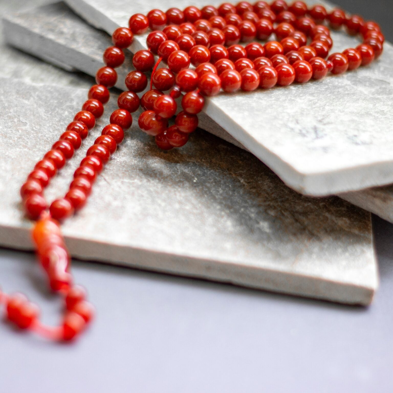 Carnelian Rosary 100 – 8mm (opaque) - Aquarius Stones