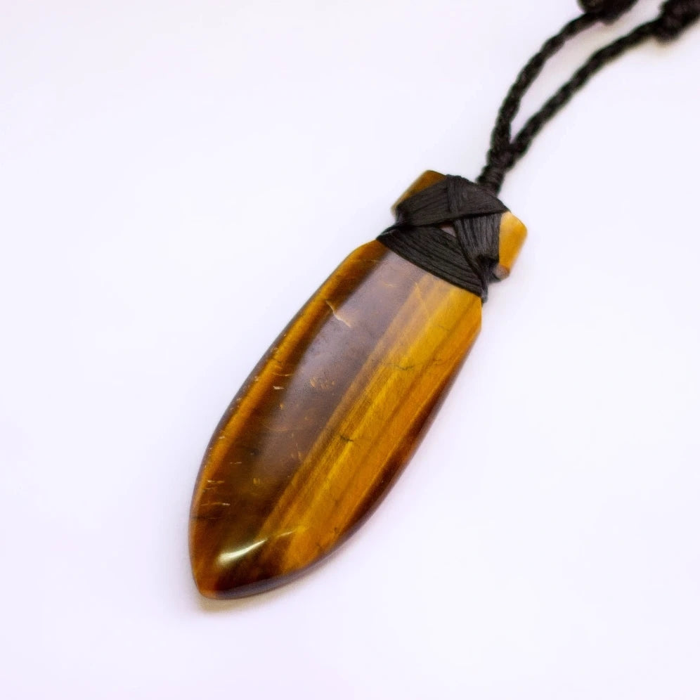 Tiger-Eye Toki Necklace - Aquarius Stones