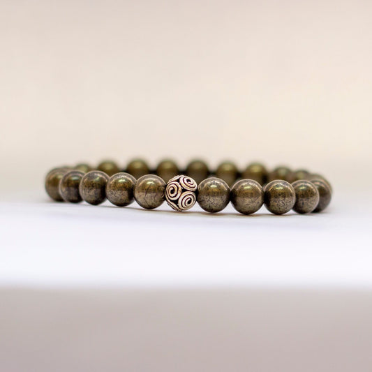 Pyrite Bracelet – 8mm - Aquarius Stones