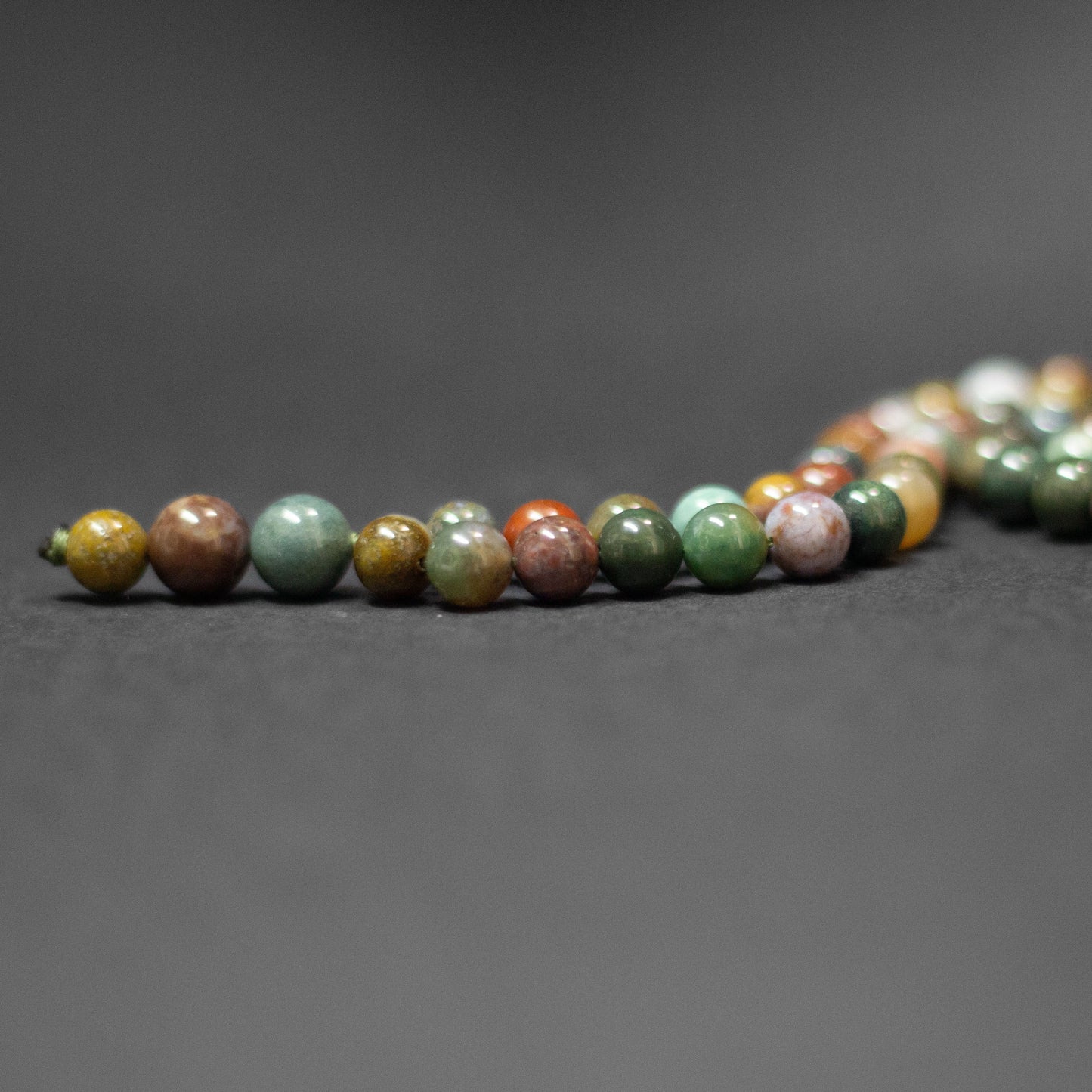 Moss Agate Rosary (100 Beads) 8mm - Aquarius Stones