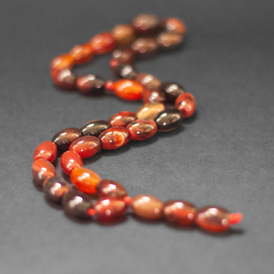 Carnelian Dark Rosary (33 Beads) - Aquarius Stones