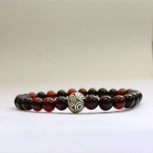Red Amber Bracelet β 6mm - Aquarius Stones