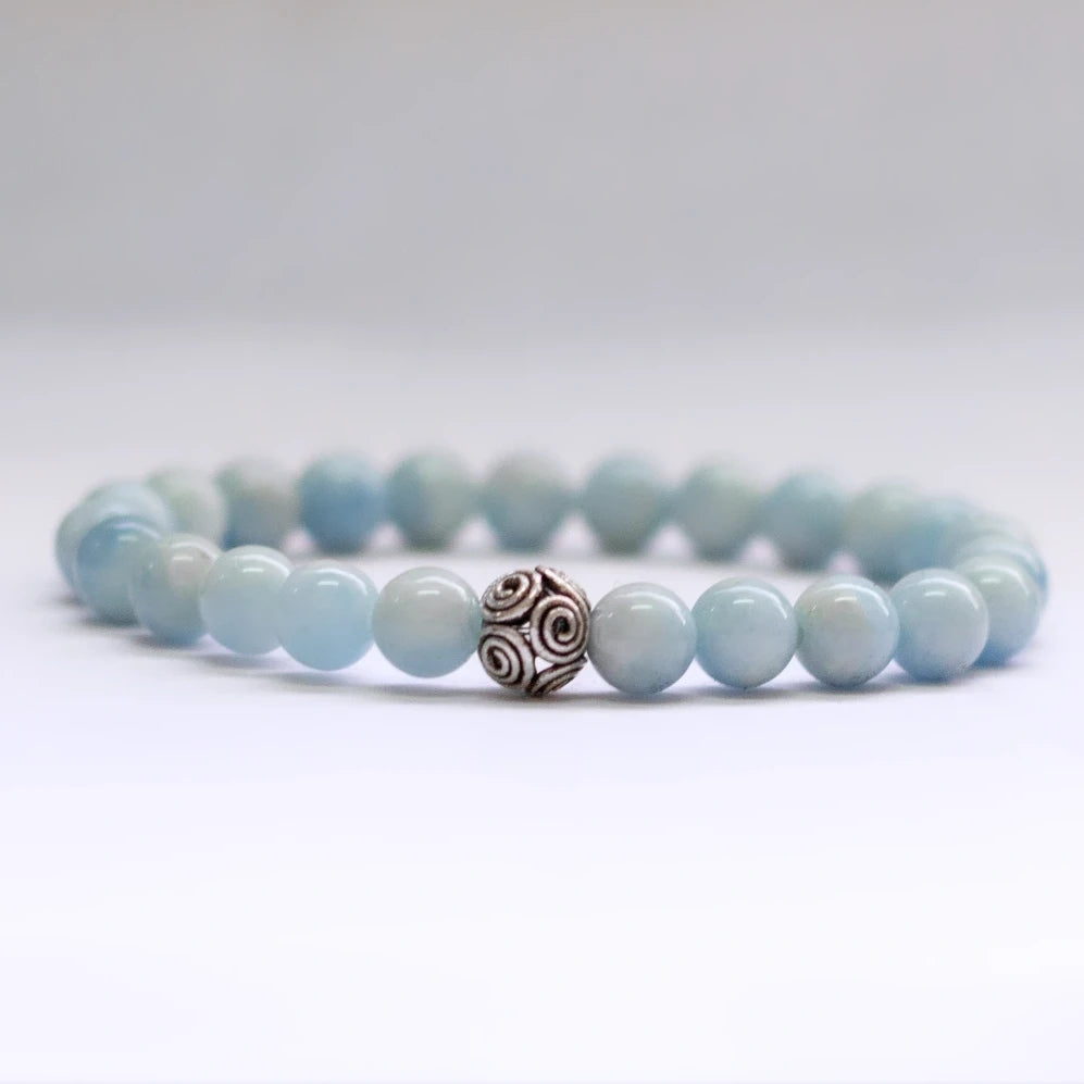 Aquamarine Bracelet 7mm - Aquarius Stones