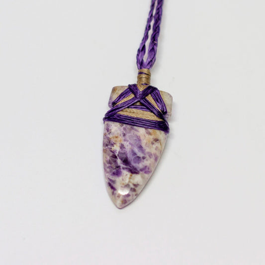 Purple Jade Toki Necklace - Aquarius Stones