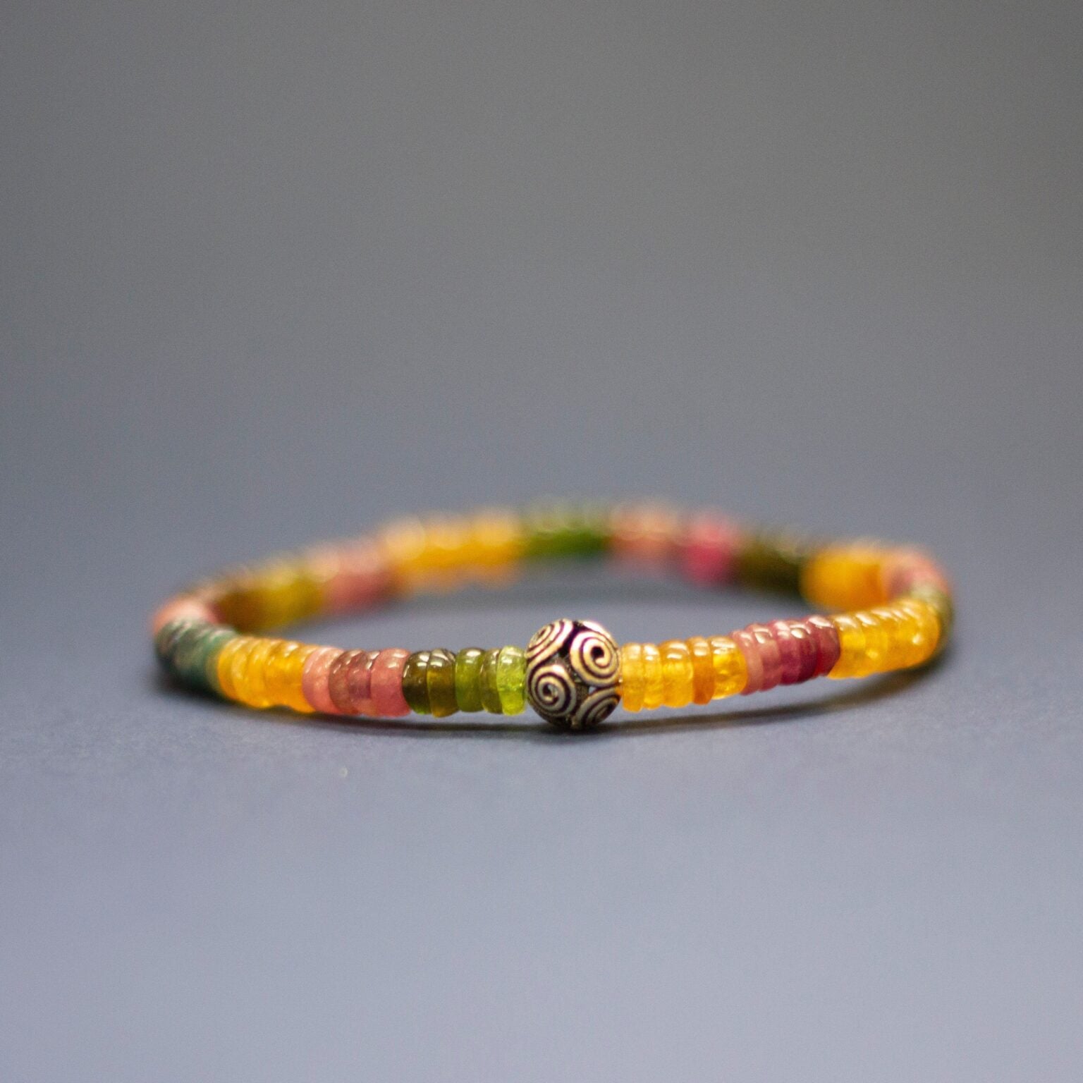 Multicolor Tourmaline Bracelet – 6mm - Aquarius Stones