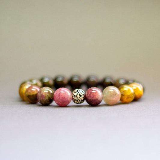 Multicolor Tourmaline Bracelet – 10mm - Aquarius Stones