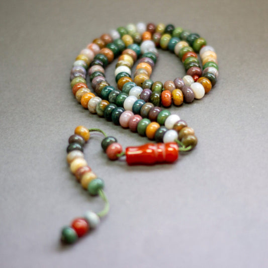 Moss Agate Rosary (100 beads) grade A - Aquarius Stones