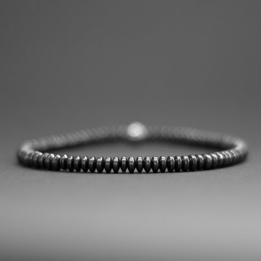 Hematite Dark Bracelet 4mm – Pulse Collection - Aquarius Stones
