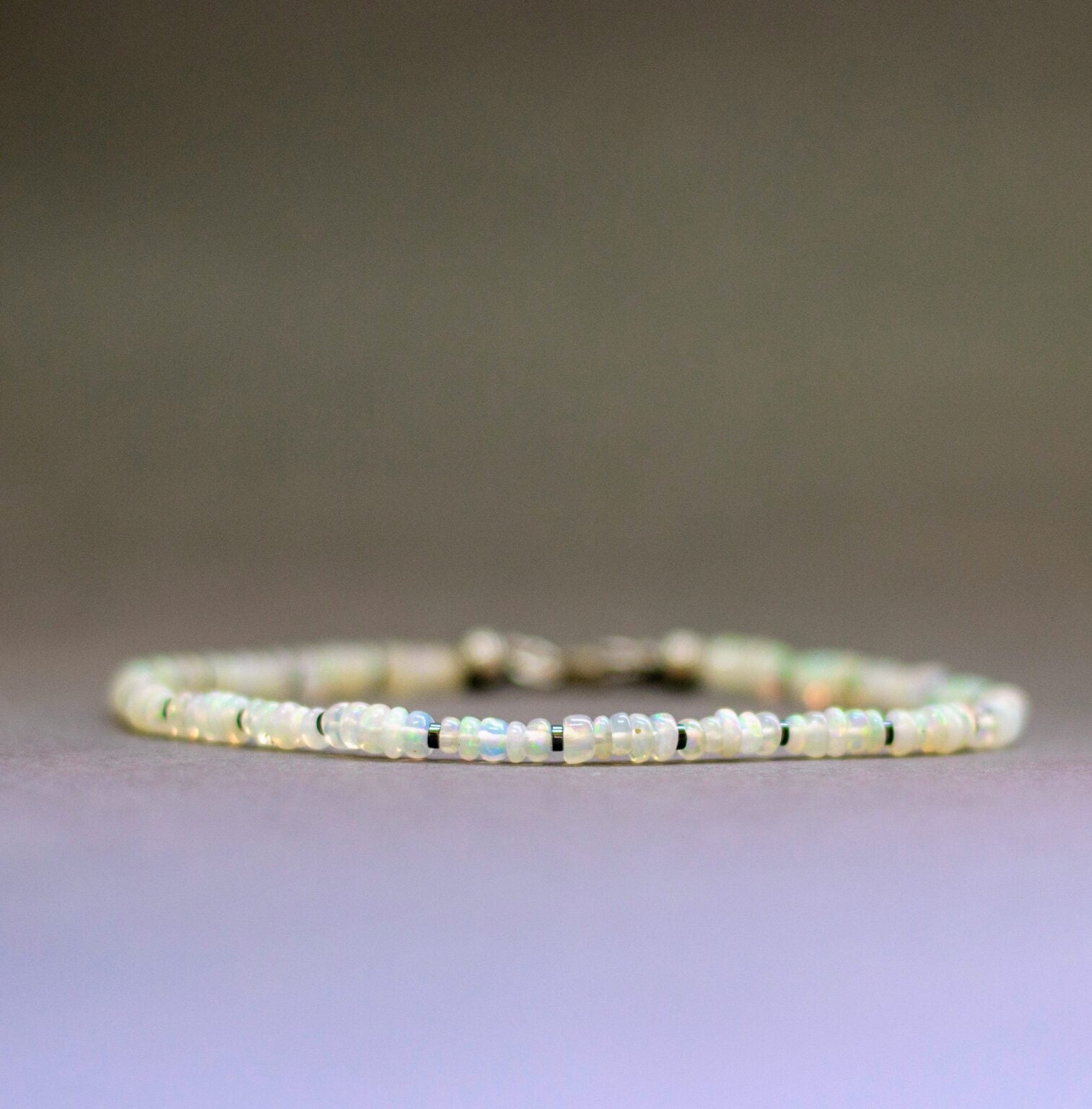 Opal Bracelet 4mm – Pulse Collection - Aquarius Stones