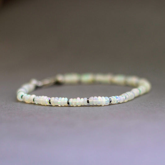 Opal Bracelet 4mm – Pulse Collection - Aquarius Stones