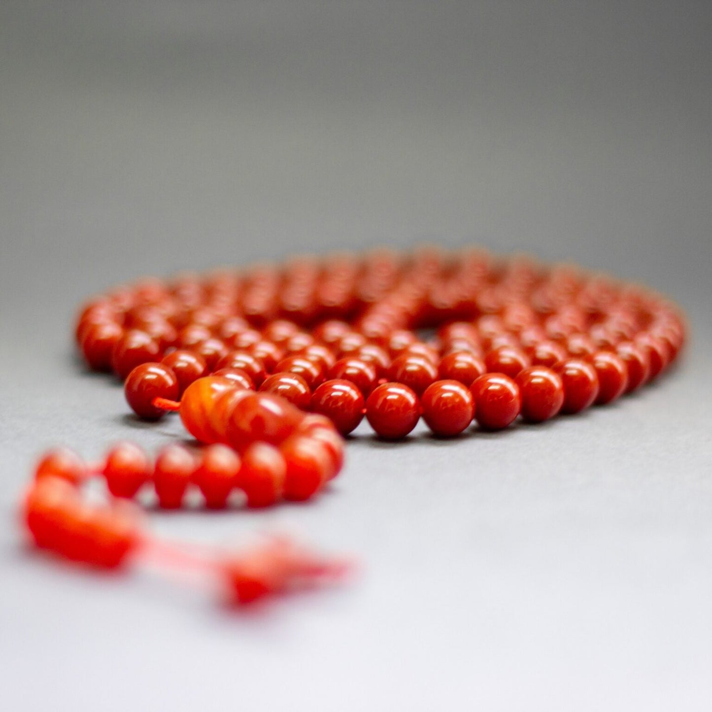 Carnelian Rosary 100 – 8mm (opaque) - Aquarius Stones