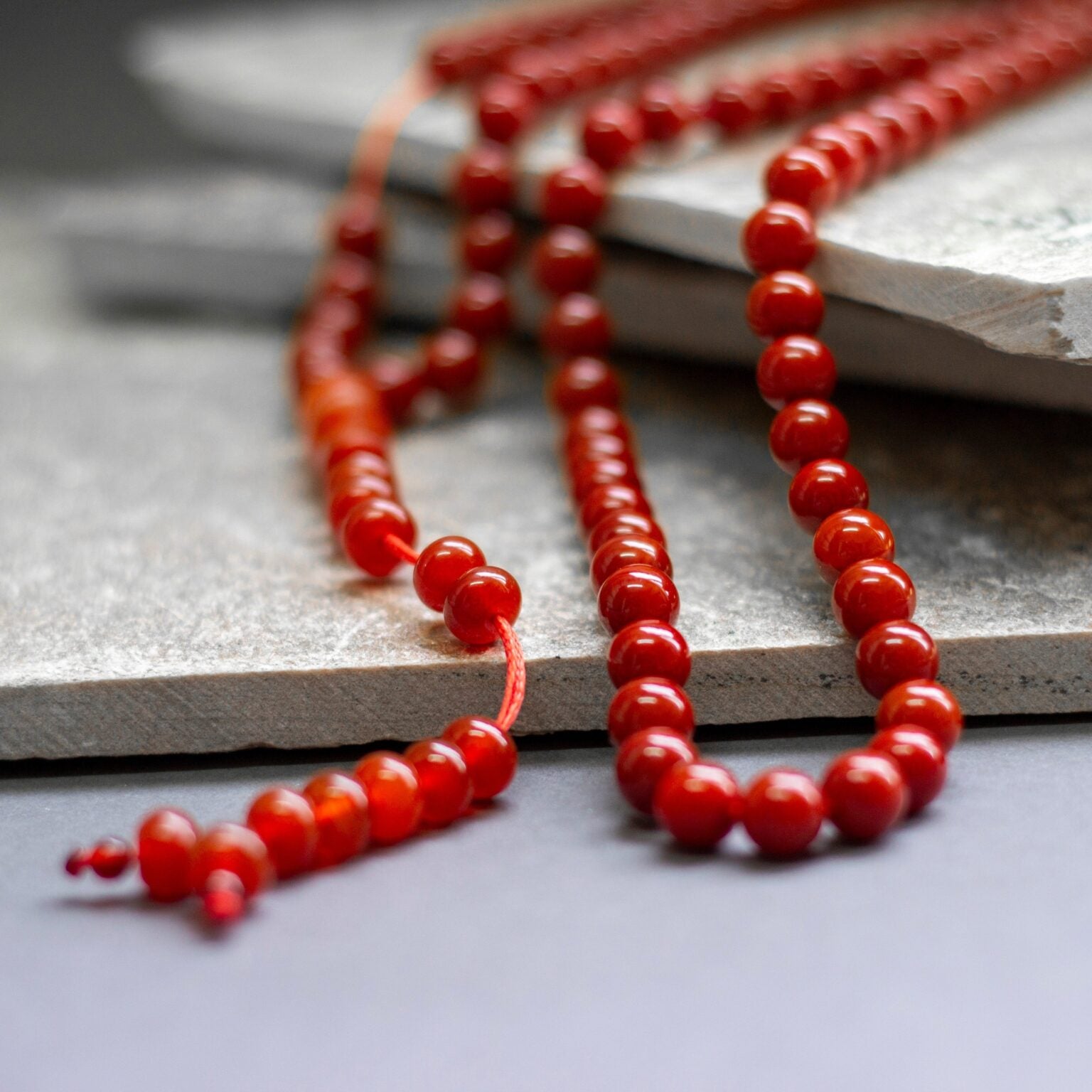 Carnelian Rosary 100 – 8mm (opaque) - Aquarius Stones