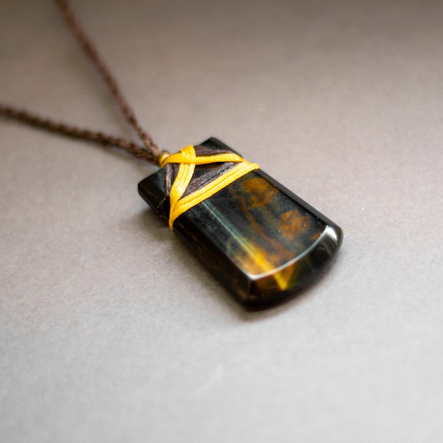 Black Tiger-Eye Toki Necklace - Aquarius Stones