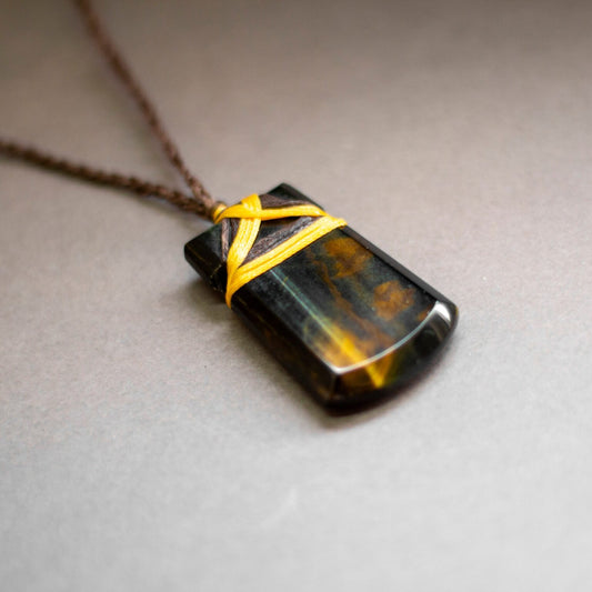 Black Tiger-Eye Toki Necklace - Aquarius Stones