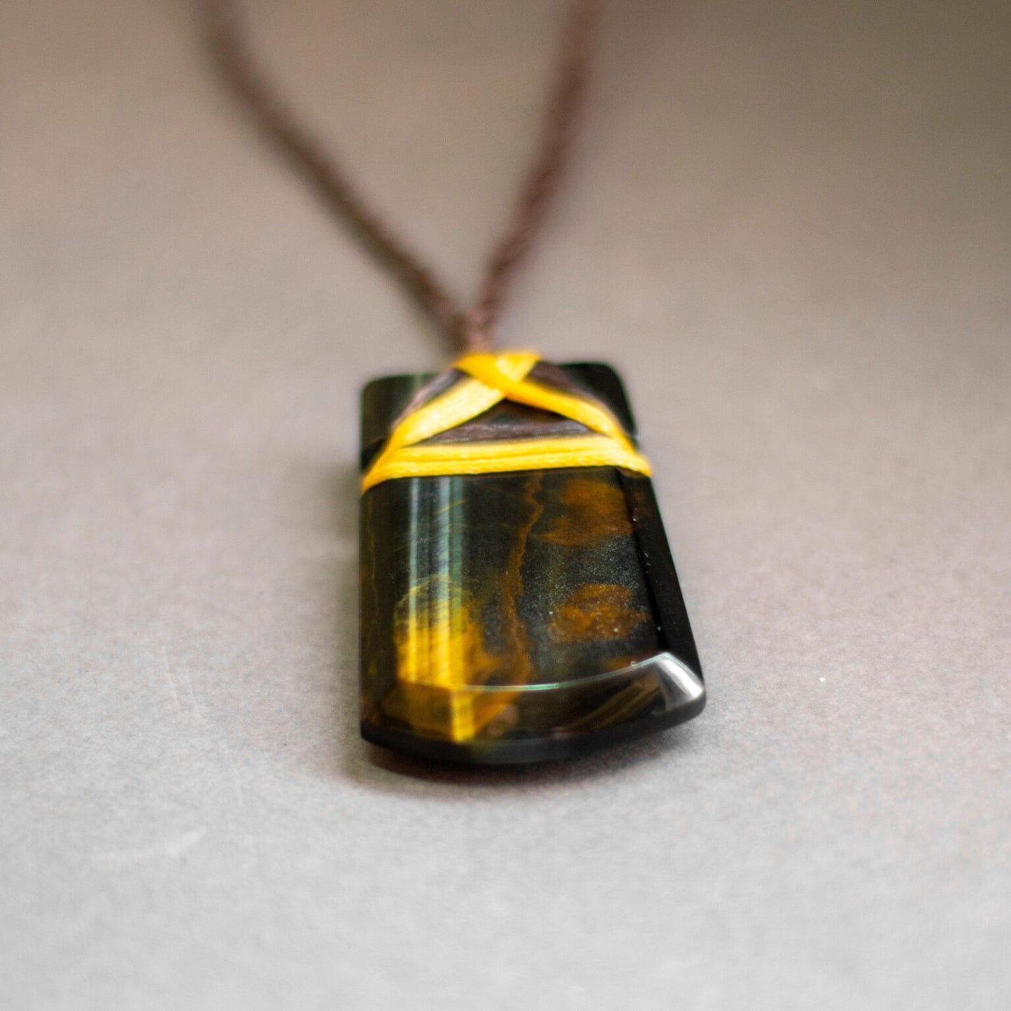 Black Tiger-Eye Toki Necklace - Aquarius Stones