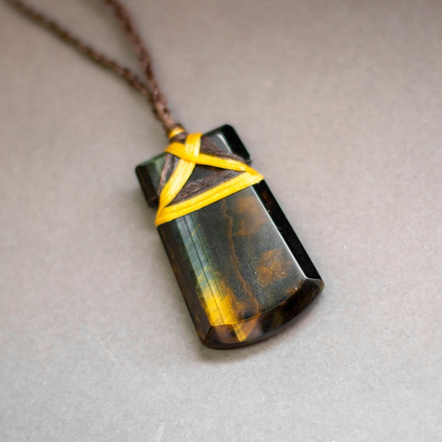 Black Tiger-Eye Toki Necklace - Aquarius Stones