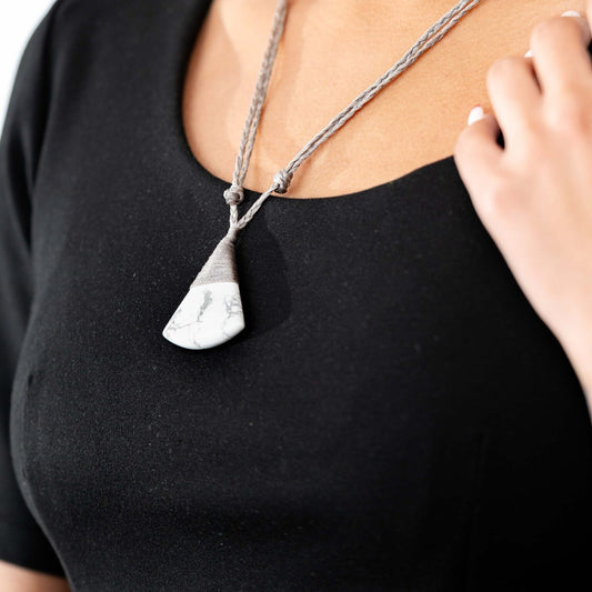 Howlite Roimata Necklace - Aquarius Stones
