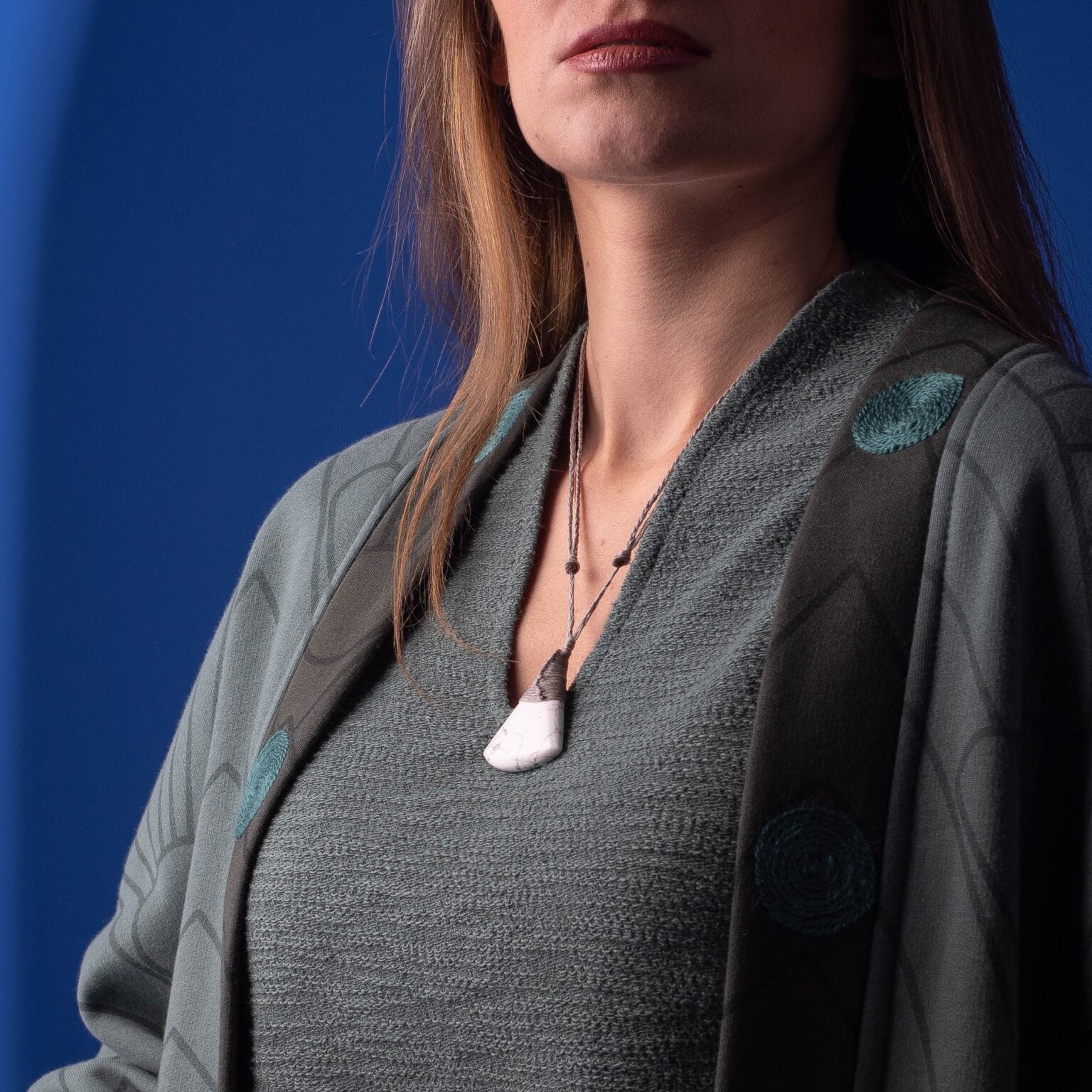 Howlite Roimata Necklace - Aquarius Stones