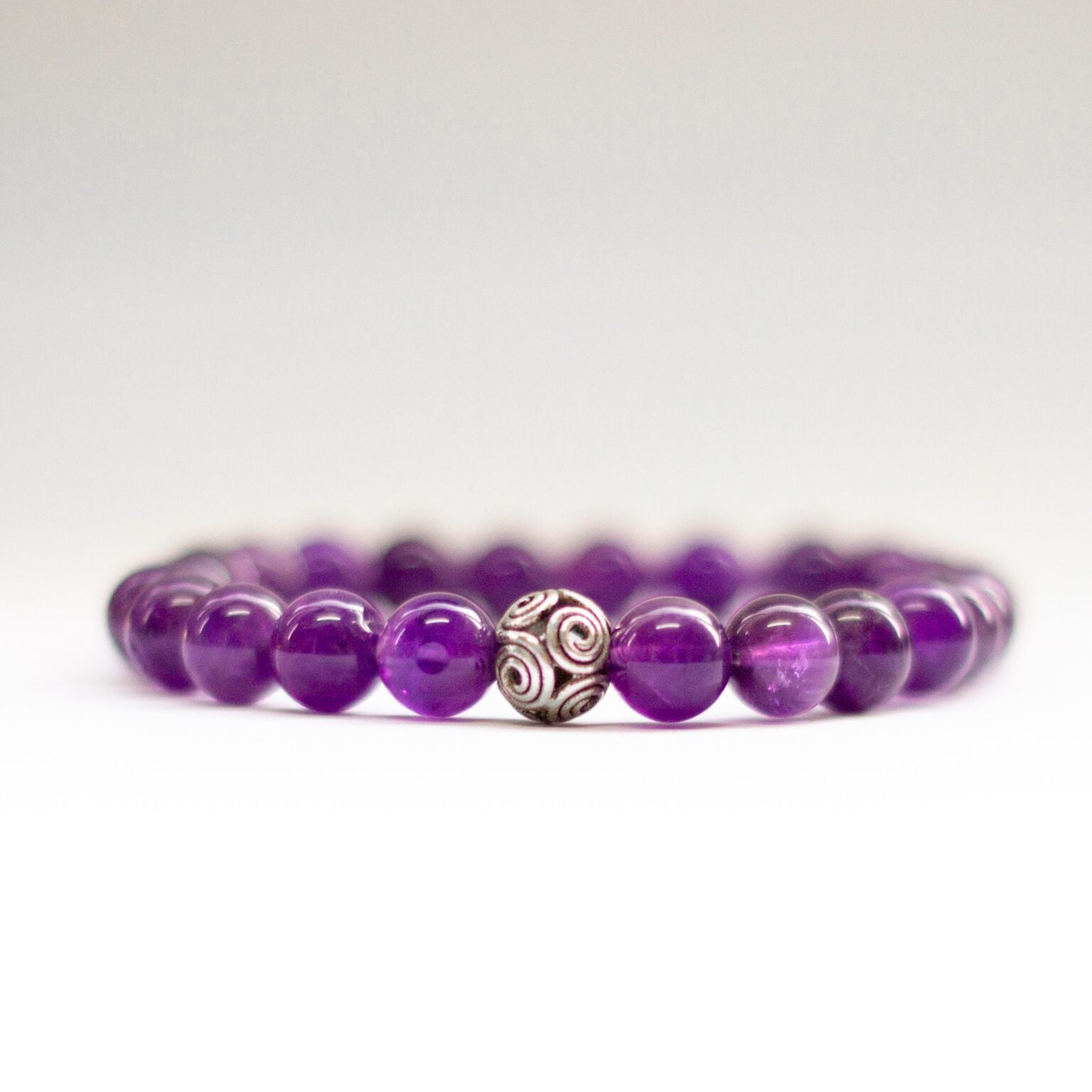 Amethyst Bracelet – 8mm - Aquarius Stones