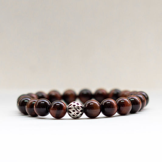Red Tiger-Eye Bracelet – 8mm - Aquarius Stones