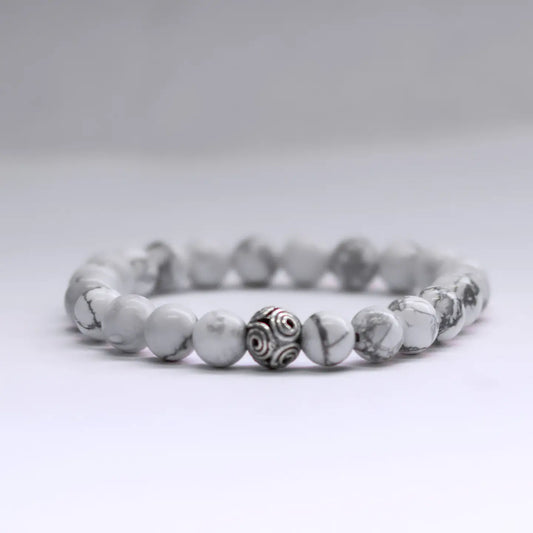 Howlite Bracelet – 8mm - Aquarius Stones