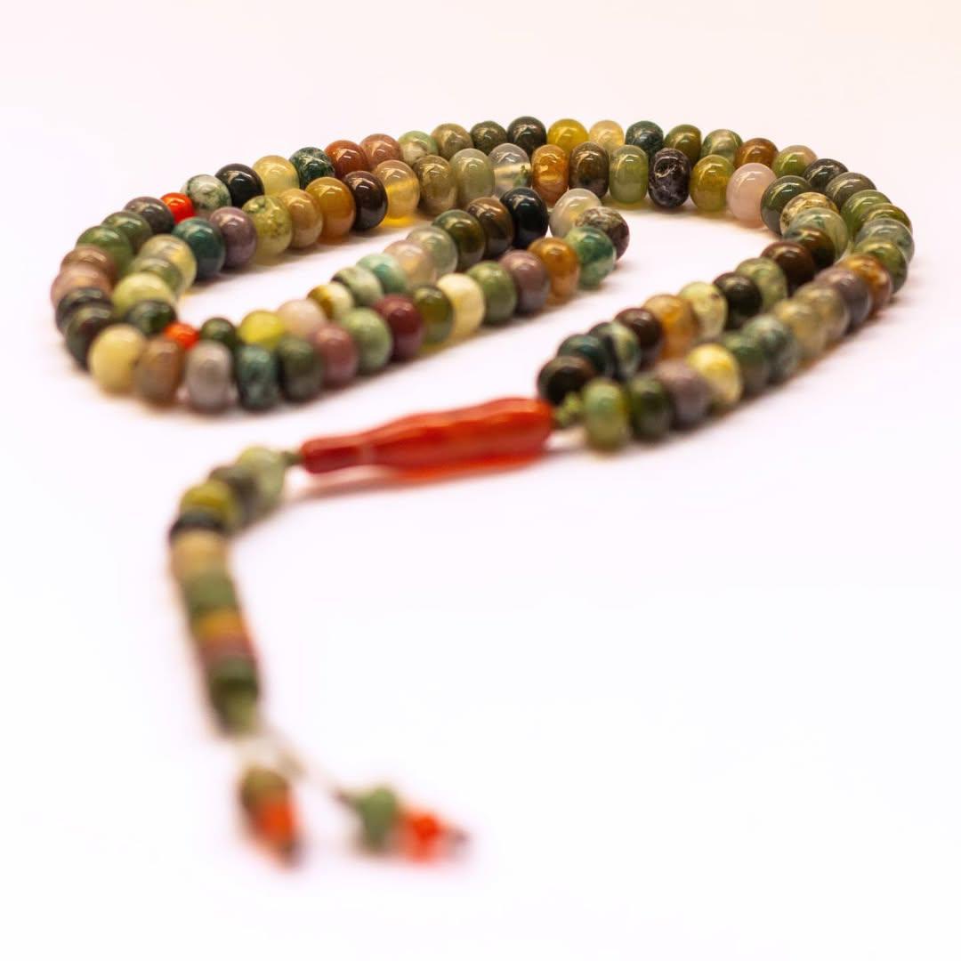 Moss Agate Rosary 6mm (100 Beads) - Aquarius Stones