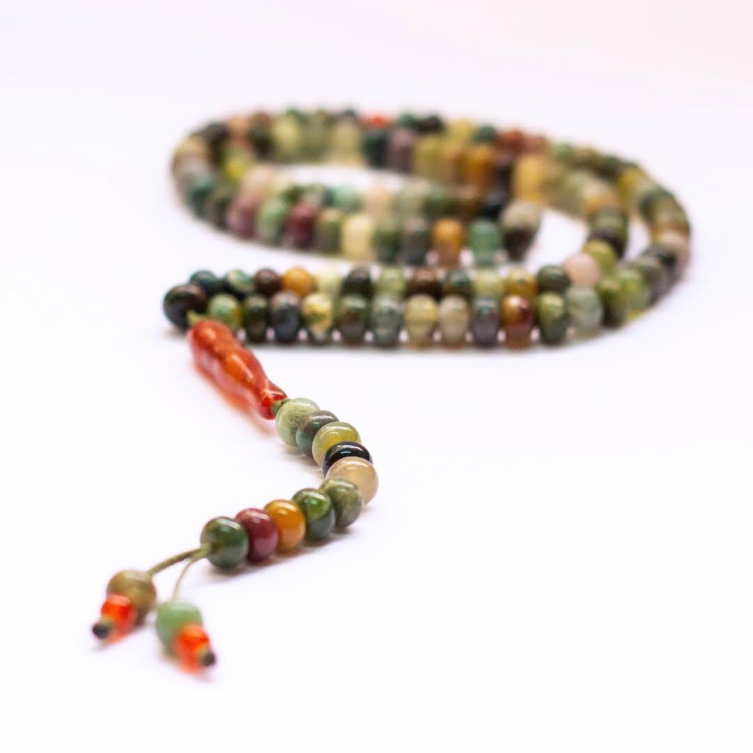 Moss Agate Rosary 6mm (100 Beads) - Aquarius Stones