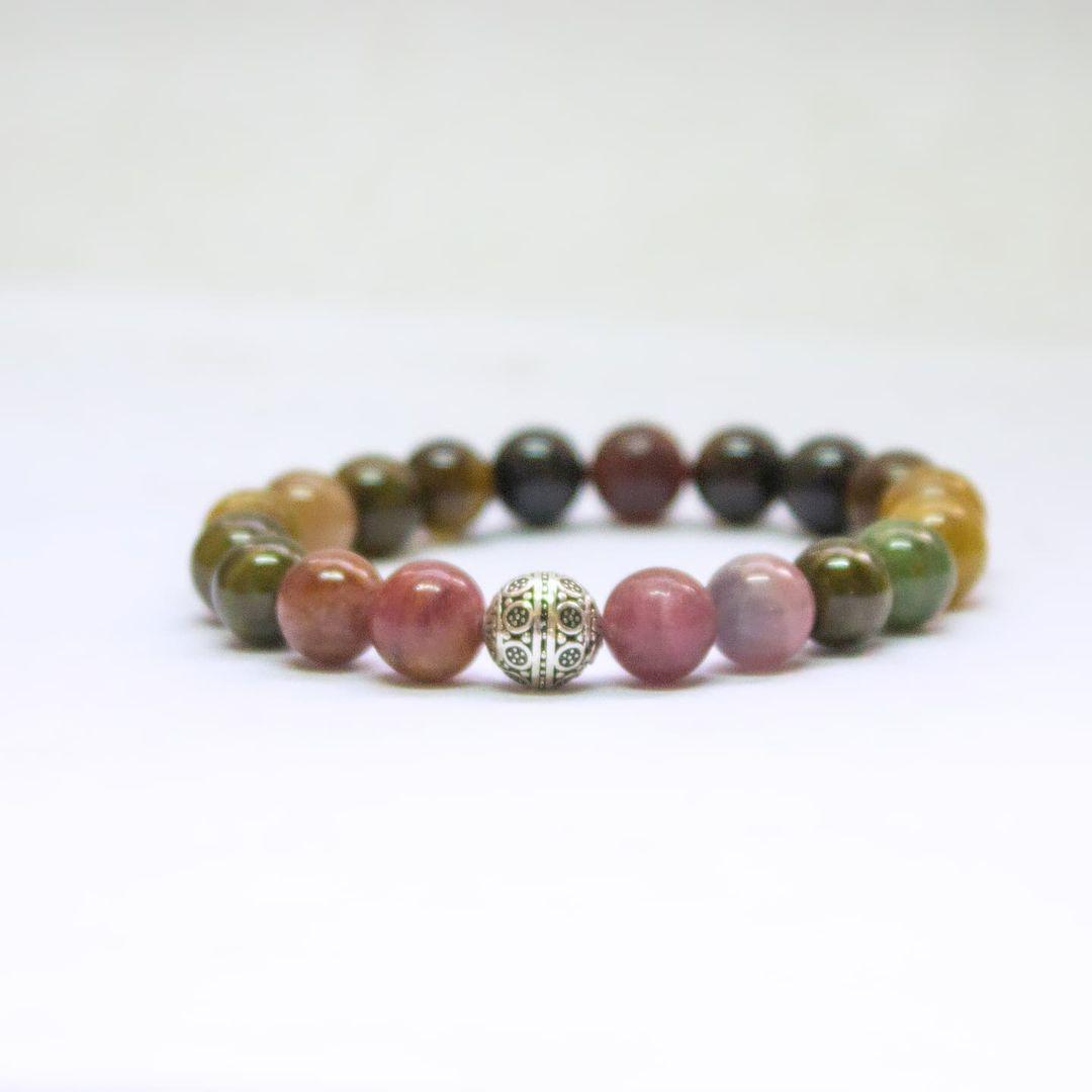 Multicolor Tourmaline Bracelet – 10mm - Aquarius Stones