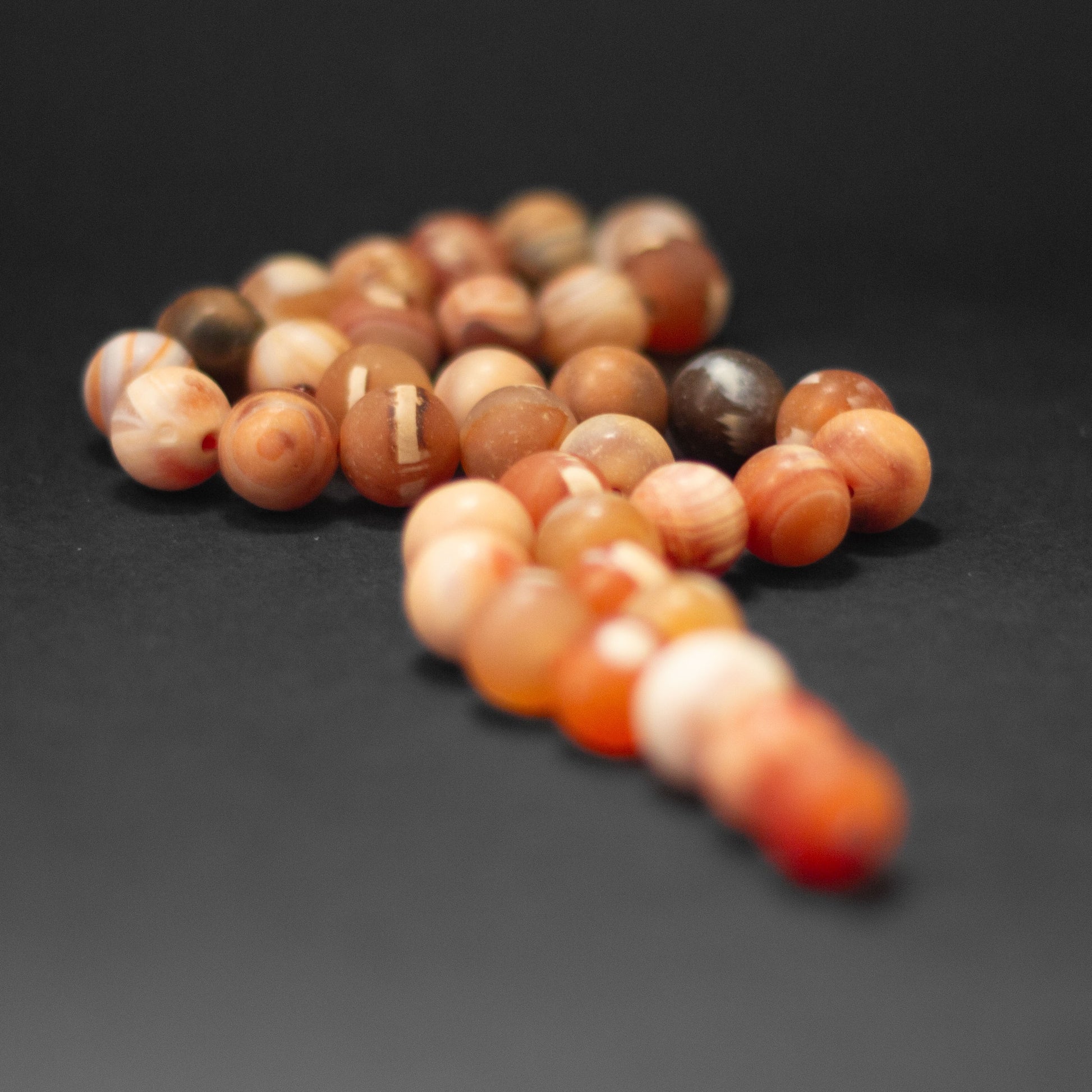 Agate Matte Rosary 13mm (33 Beads) - Aquarius Stones