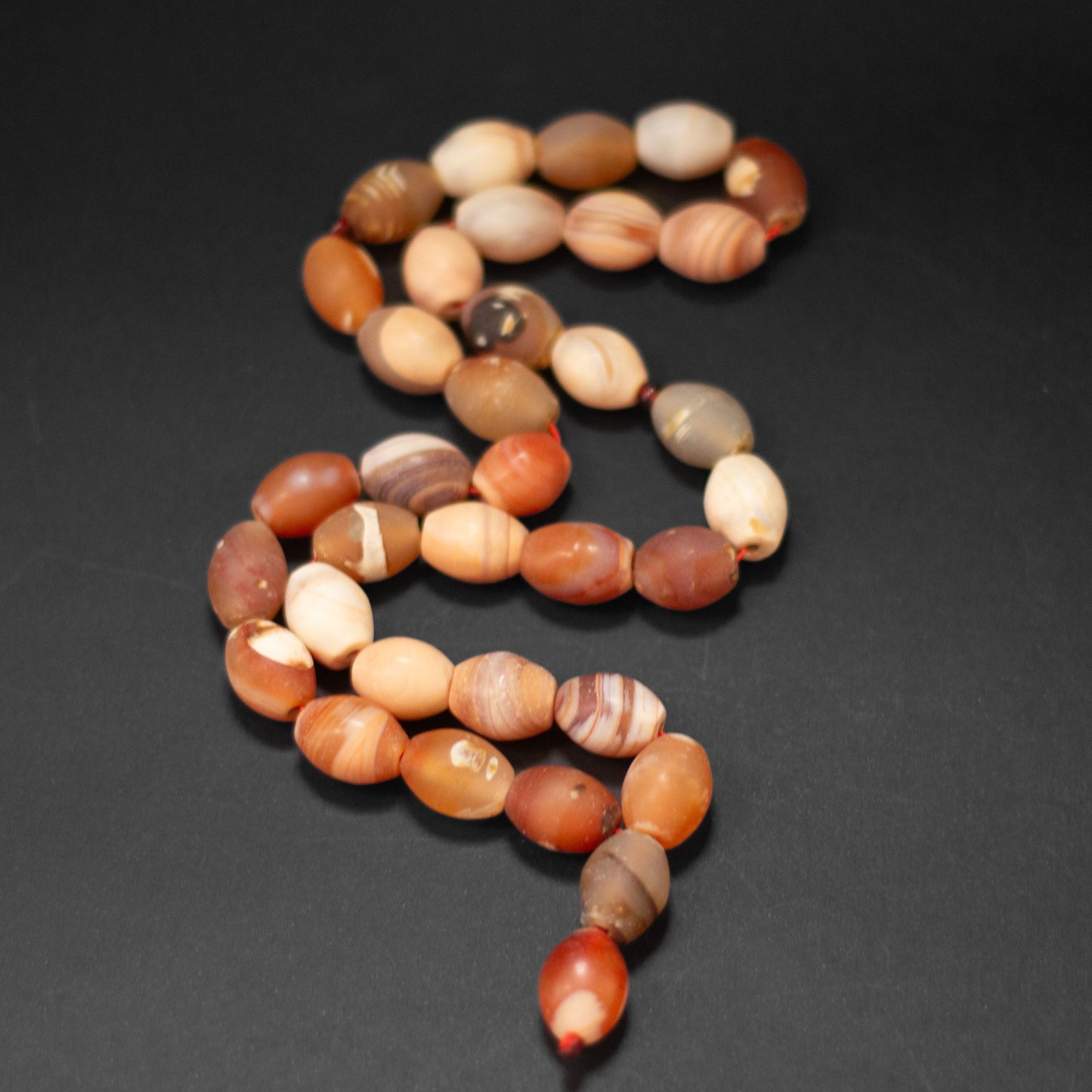 Agate Matte Rosary 13mm (33 Beads) Oval - Aquarius Stones