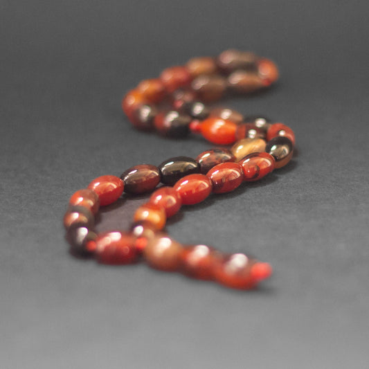 Carnelian Dark Rosary (33 Beads) - Aquarius Stones