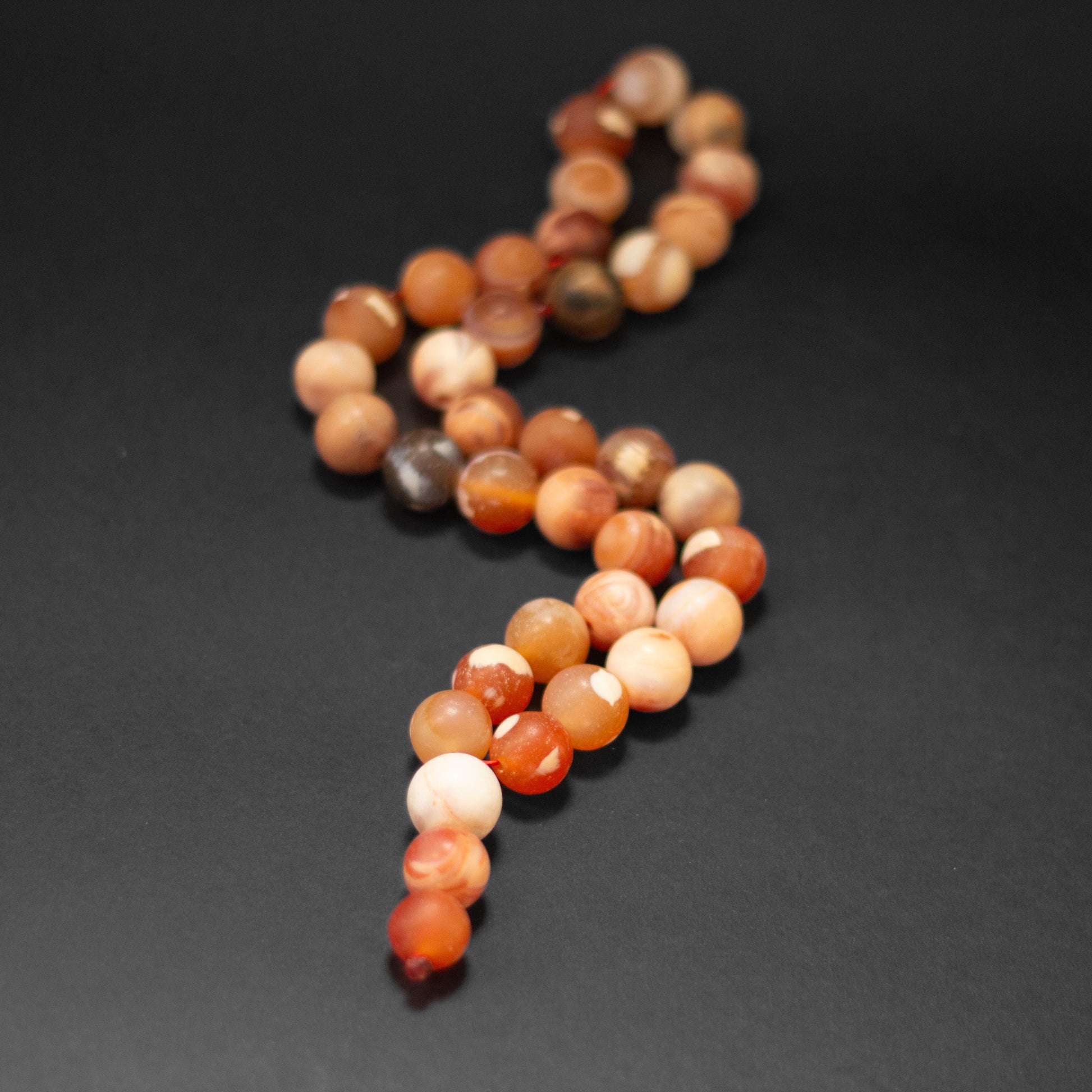 Agate Matte Rosary 13mm (33 Beads) - Aquarius Stones
