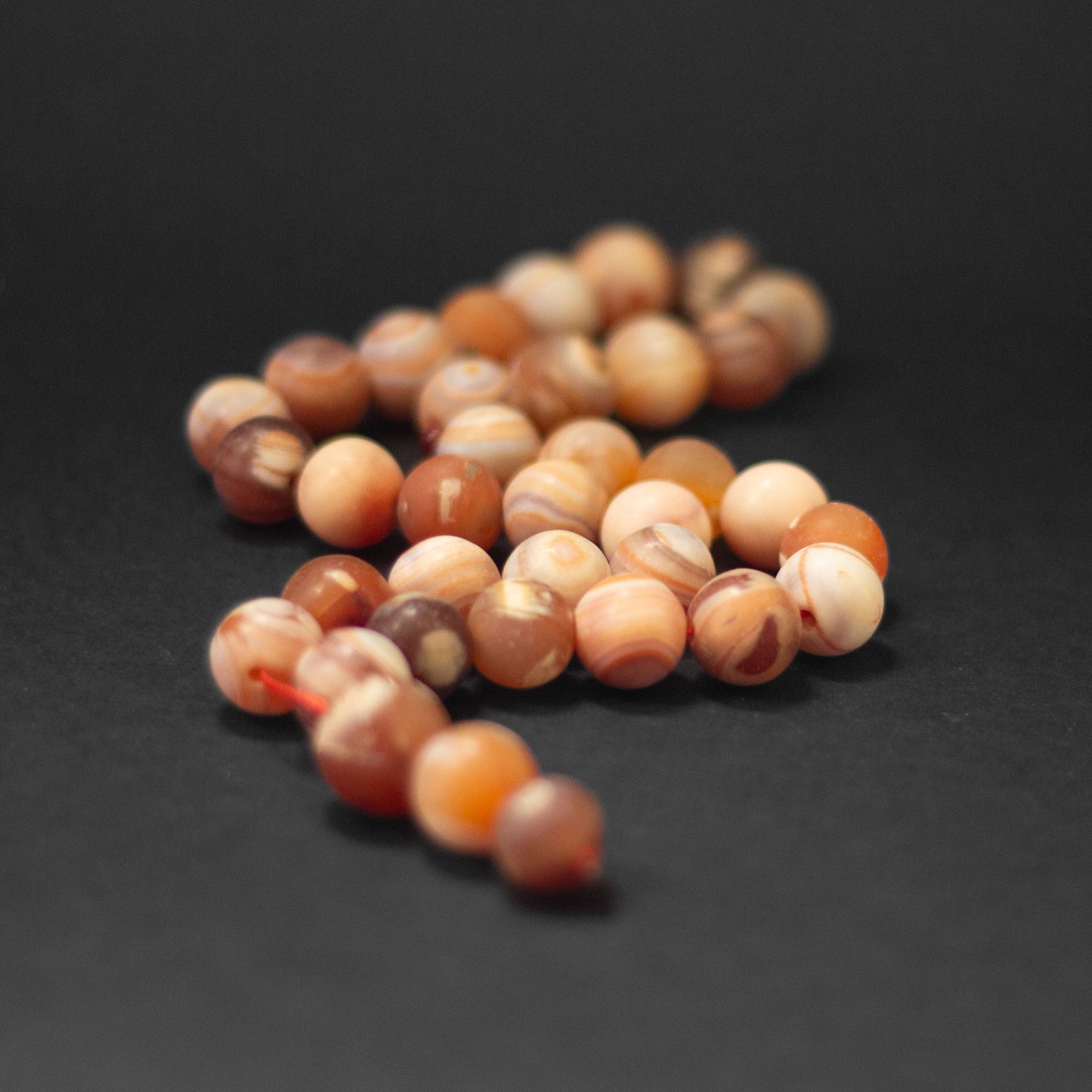 Agate Matte Rosary 13mm (33 Beads) - Aquarius Stones