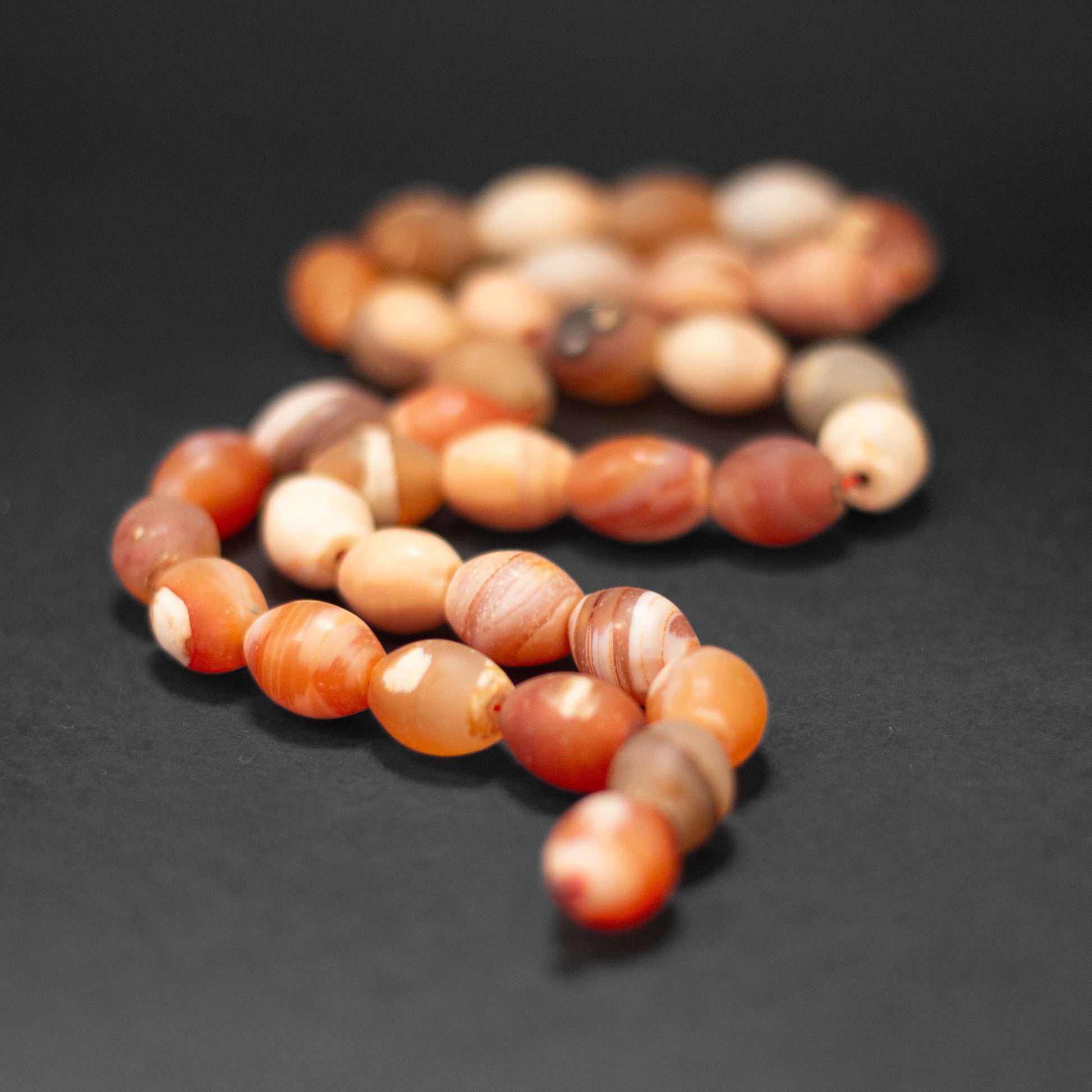 Agate Matte Rosary 13mm (33 Beads) Oval - Aquarius Stones