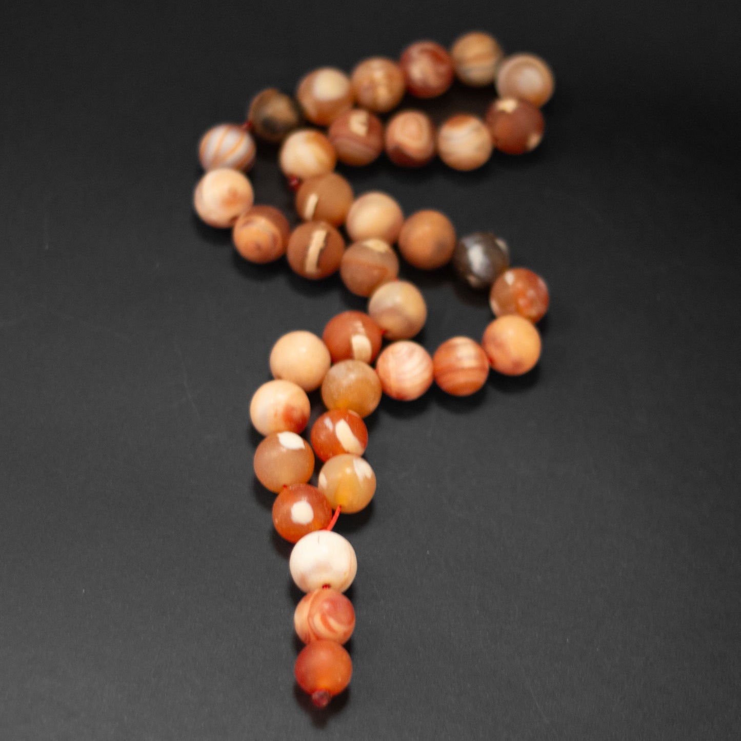 Agate Matte Rosary 13mm (33 Beads) - Aquarius Stones