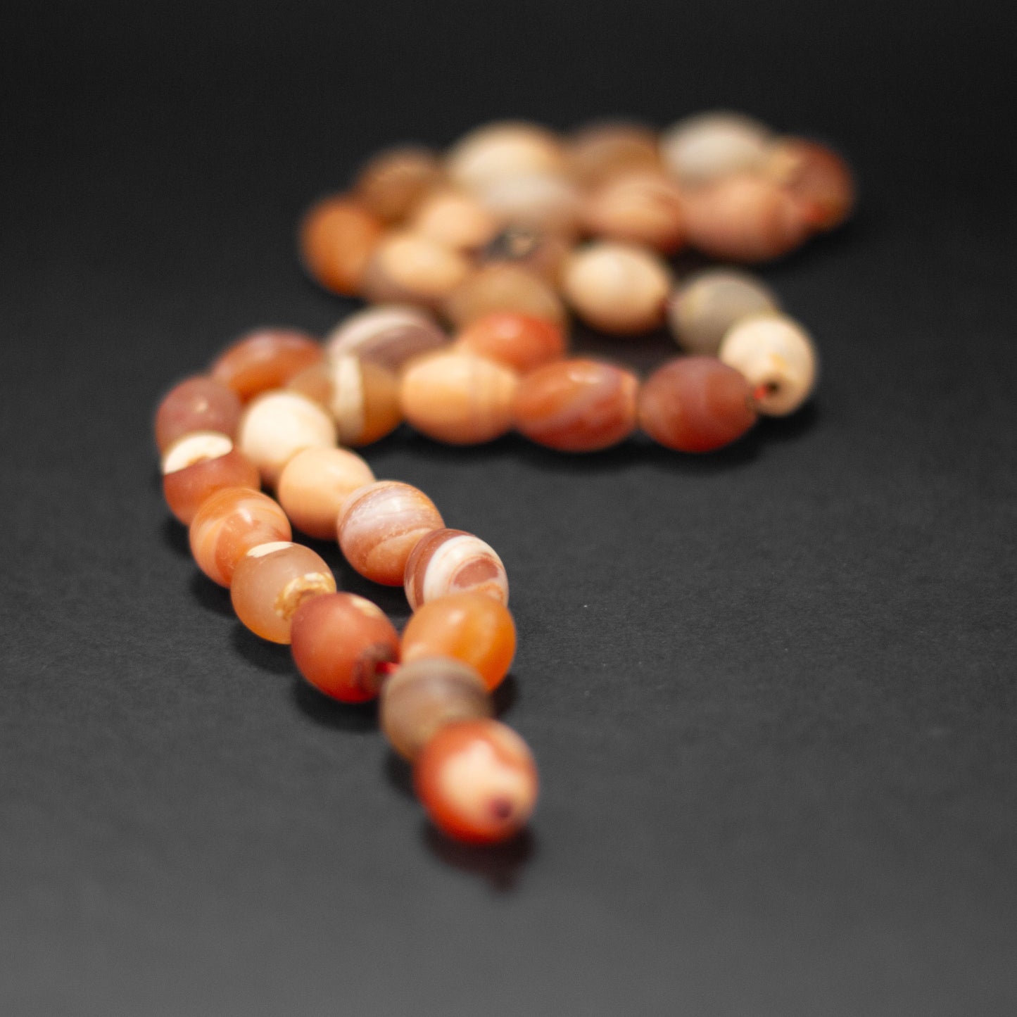 Agate Matte Rosary 13mm (33 Beads) Oval - Aquarius Stones