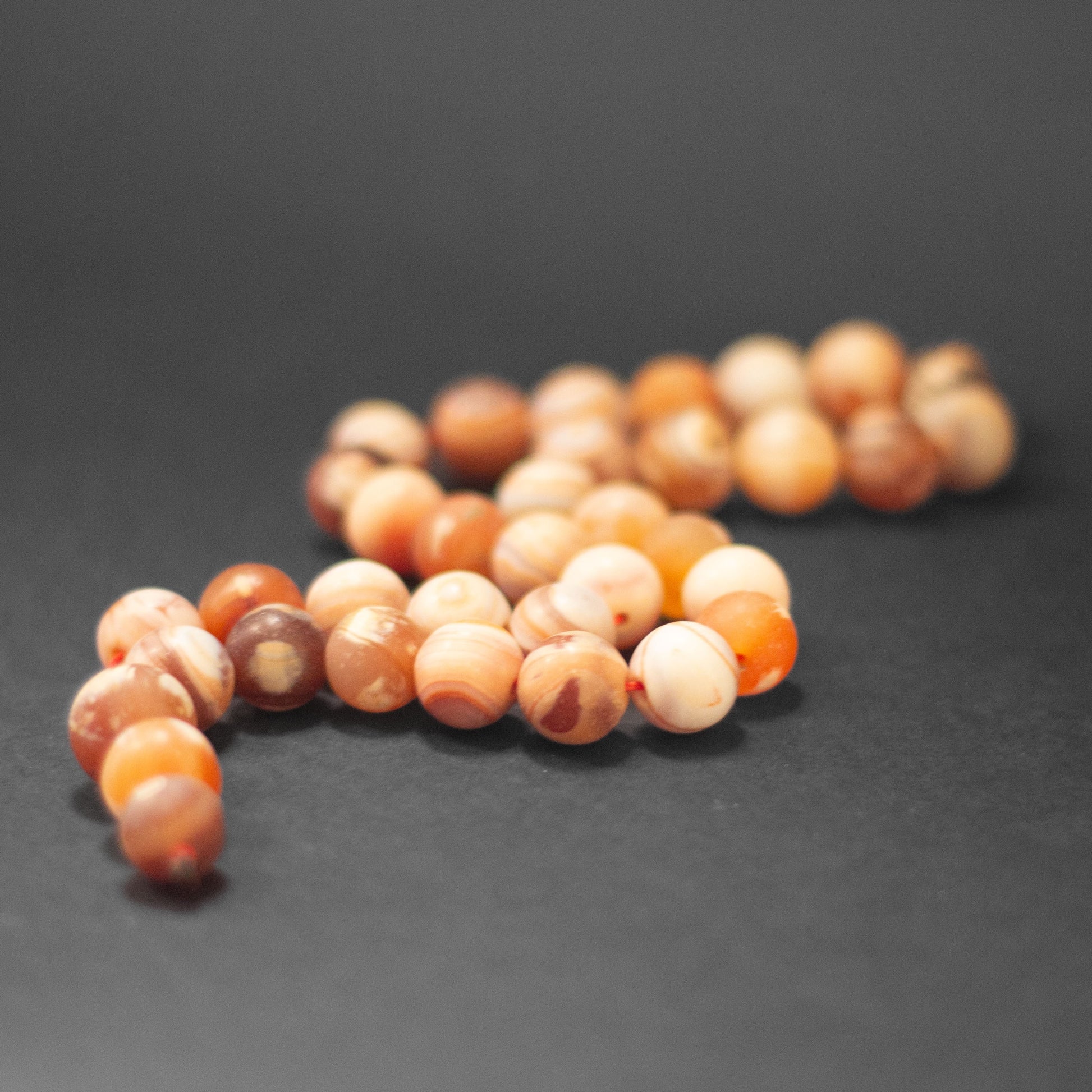 Agate Matte Rosary 13mm (33 Beads) - Aquarius Stones