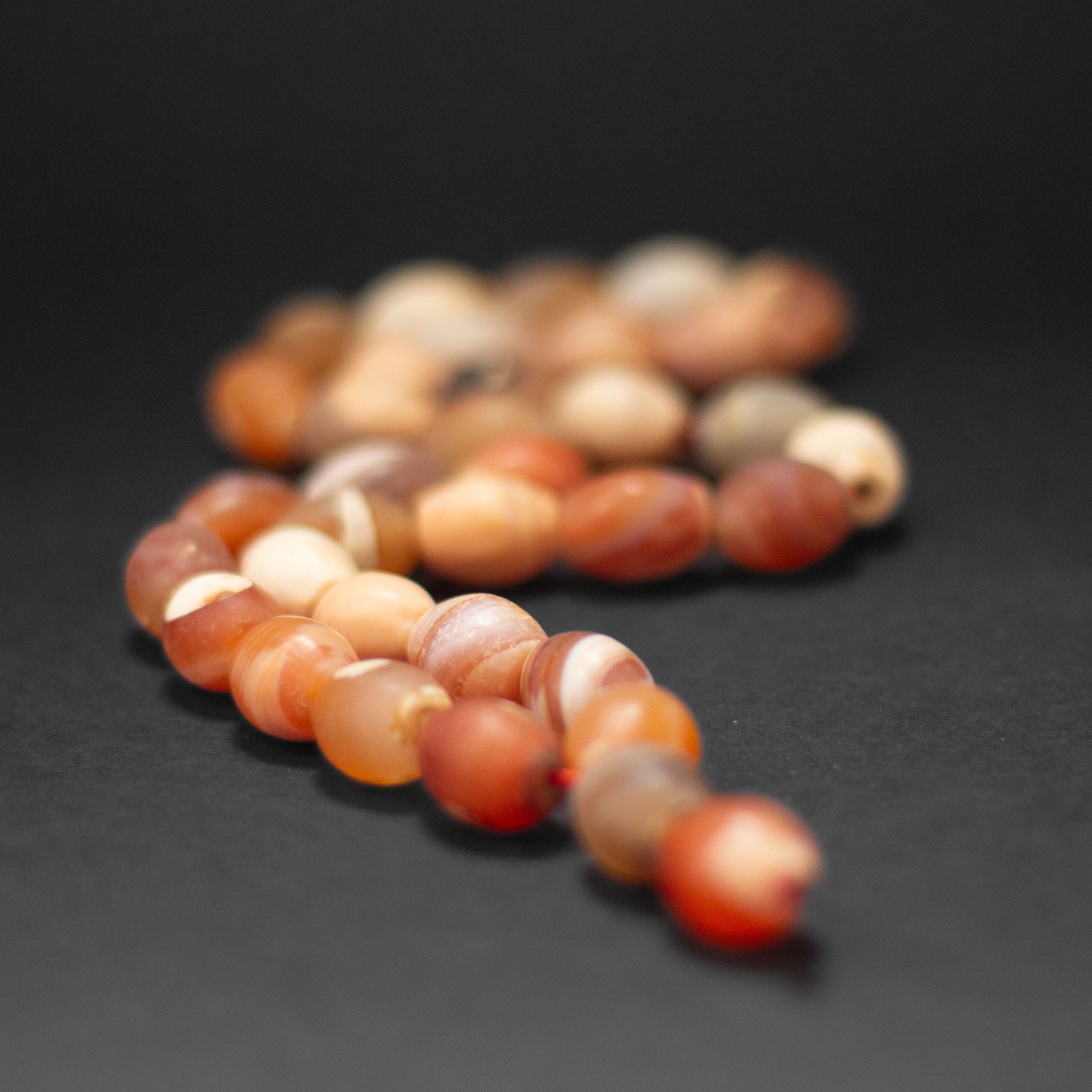 Agate Matte Rosary 13mm (33 Beads) Oval - Aquarius Stones