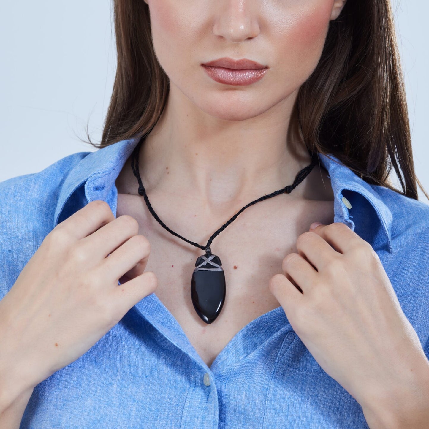 Obsidian Toki Necklace (Big) - Aquarius Stones