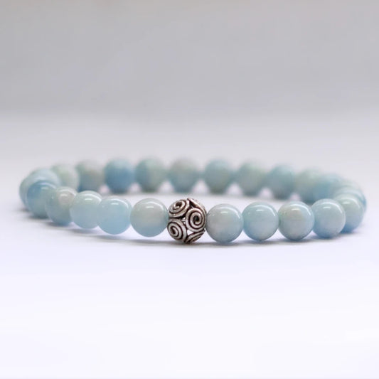 Aquamarine Bracelet 7mm - Aquarius Stones