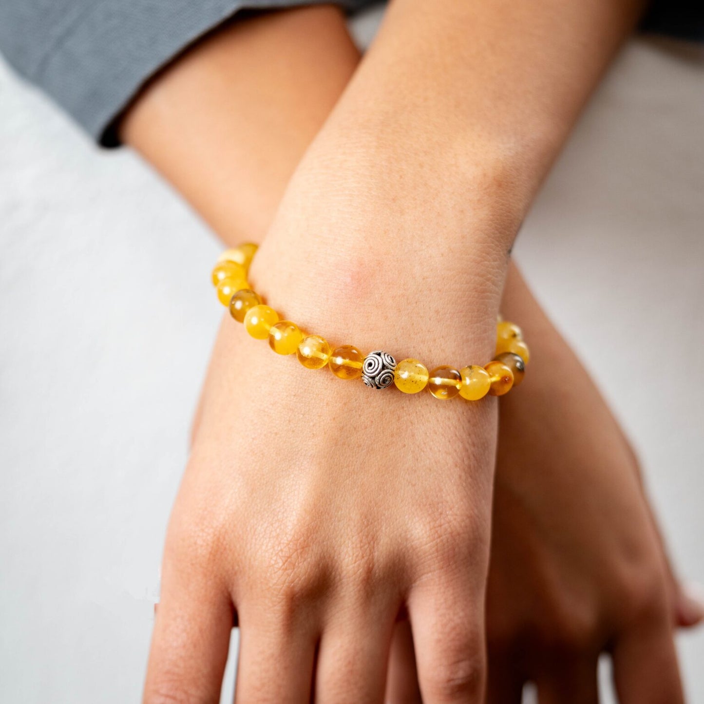Amber Bracelet – 8mm - Aquarius Stones